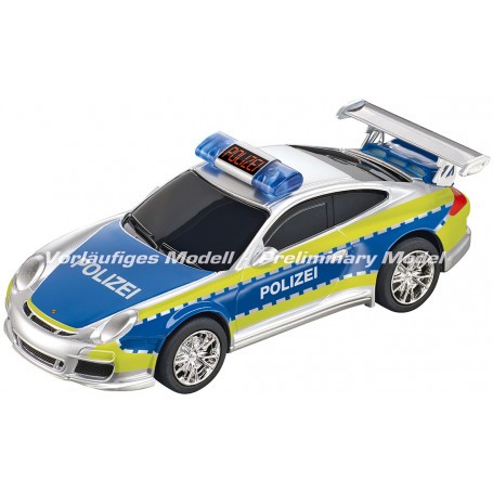 Porsche 911 "Polizei" (silber / blau / neongelb) Rennstrecken