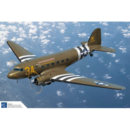 Douglas C-47 Skytrain, ca.1943/44Legendary WWII military transport aircraft derived from the Douglas DC-3 commercial airliner. I