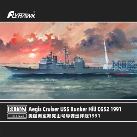 Aegis Cruiser USS Bunker Hill CG-52 1991 Modellbausatz 