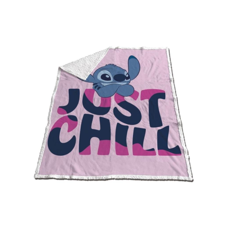 LILO & STITCH - Sherpa Blanket 120x150cm - Stitch Just Chill 